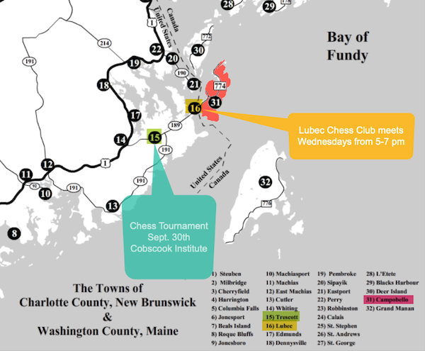 Map of Bay of Fundy area