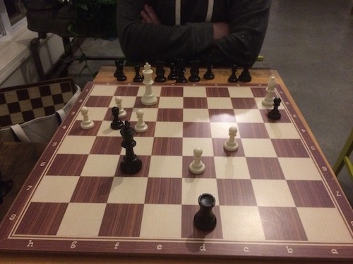 playing chess endgame at the CBD Warehouse