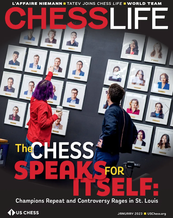 Cover of January 2023 ChessLife magazine