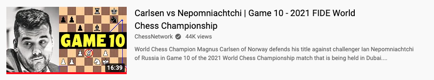 ChessNetwork video analysis of Game 10