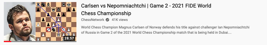 ChessNetwork video analysis of Game 2