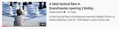 Fatal Tactical Flaw in Scandinavian Opening