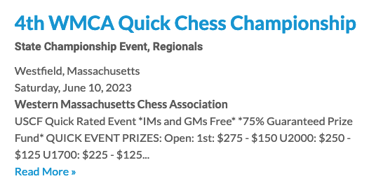 4th WMCA Quick Chess Championship