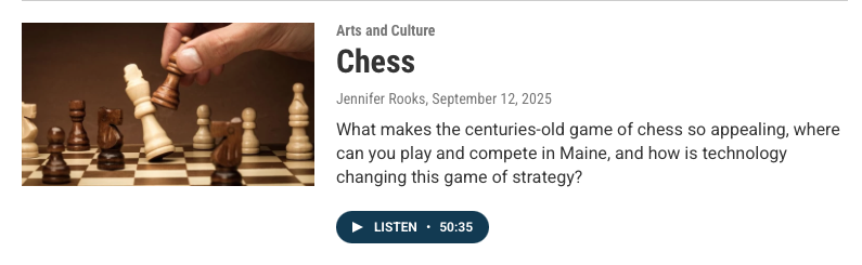 Maine Calling, September 12, 2025