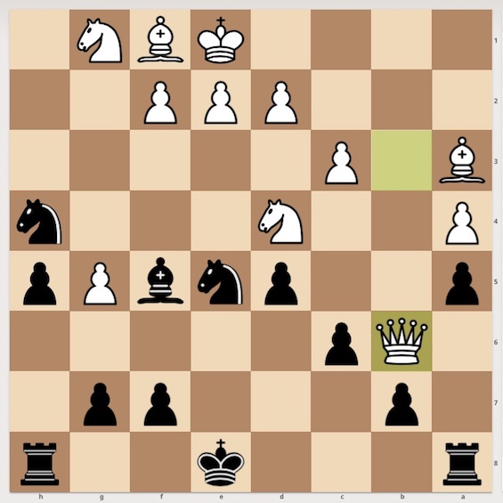 Queen vs Two Rooks to Start the MiddleGame