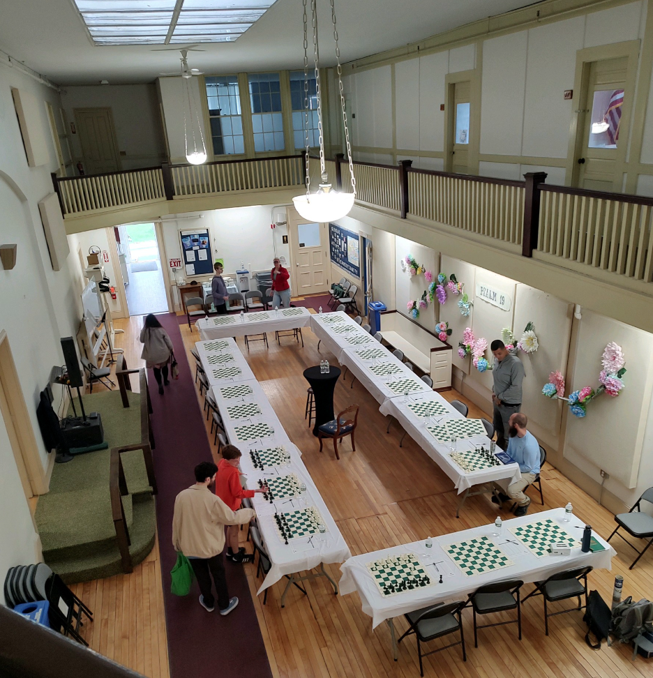 Aerial view of the simul battlefield before the event