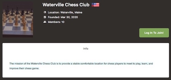 Waterville Chess Club Online