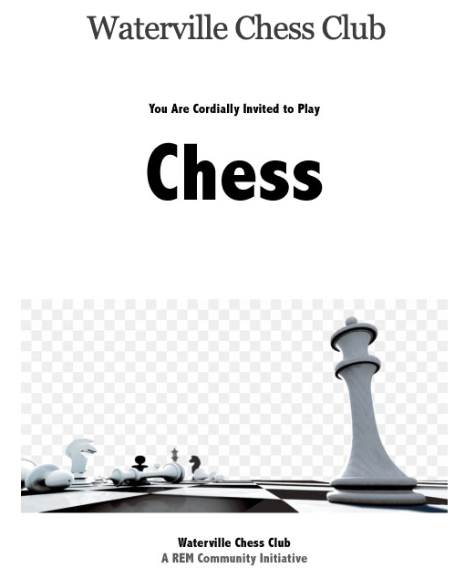 Waterville Chess Club Flyer