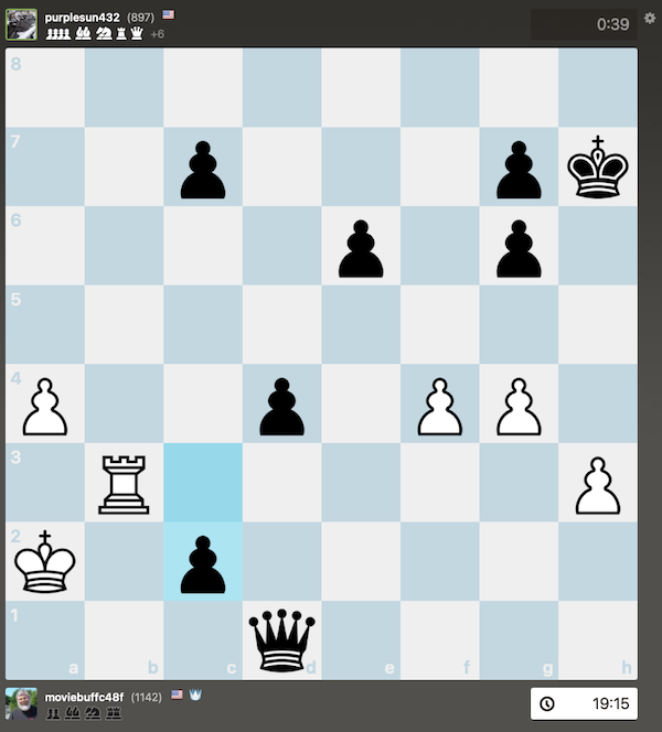 Final position of the chess game - checkmate